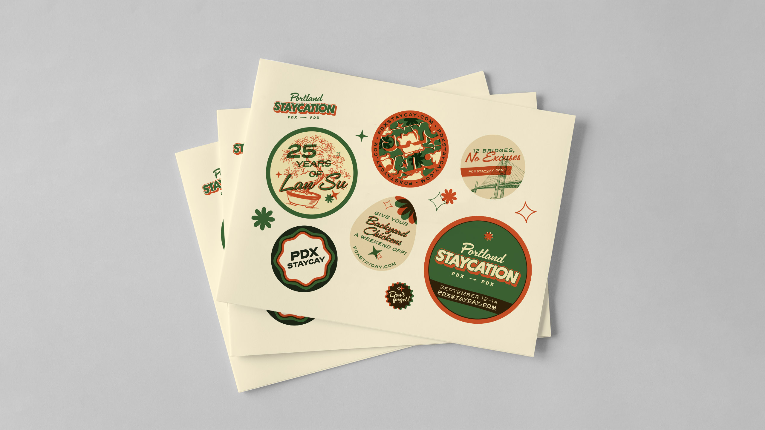 Portland Staycation sticker sheet